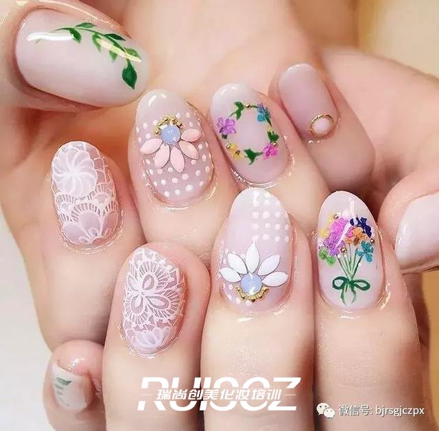 春日ins风美甲教程,手把手教你DIY!